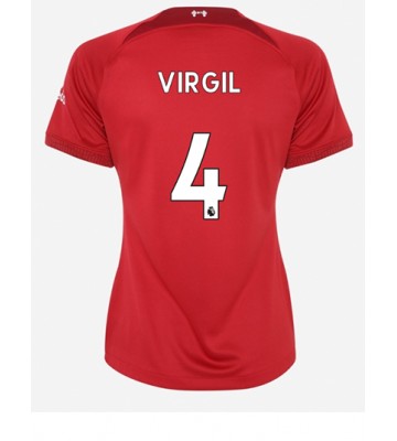Liverpool Virgil van Dijk #4 Hjemmedrakt Kvinner 2022-23 Kortermet